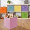Casafield Set of 12 Collapsible Fabric Cube Storage Bins, Multicolor - 13" Foldable Cloth Baskets for Shelves, Cubby Organizers & More